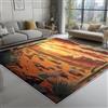 Generic Tappeto con Stampa Western Selvaggio Deserto Lavabile in Lavatrice Soft Touch 100 x 150 cm Tappeto Durevole per Soggiorno Camera da Letto Giallo Tappetino per l'ingresso Antiscivolo