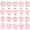 QUARKZMAN 40Pz Ciondoli A Forma Di Cuore 12x10mm Rosa | Mini Ciondoli Placcati In Oro, Fai Da Te Per Bigiotteria Bracciali Collane Orecchini Portachiavi Artigianato