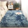 GOUSANG Tappeto Decorativo per Casa 60 x 180 cm Pelliccia Sintetica Tappeto Pelliccia di Agnello per Salotto, Camera da Letto, Corridoio, Cucina, Blu Scuro