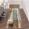 LIHY Tappeto passatoia antiscivolo, 90 x 250 cm, corridoio, moderno, geometrico, cucina, passatoia in poliestere, lavabile, per corridoio, camera da letto, soggiorno, lunghezza regolabile