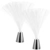 WOONEKY 2 Pezzi Lampada Fibra Ottica Colorata LED Batteria Luce Decorativa Cambia Colore per Festa Natale Matrimonio Illuminazione Magica per Interni ed Esterni