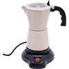 DHQCQL Caffettiera elettrica da 300 ml, 480 W, 220 V, elettrica con base, caffettiera elettrica per 6 tazze, caffettiera elettrica per viaggi o campeggio (bianco)