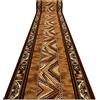 rugsx Passatoia BCF OPAL per cucina, corridoio, soggiorno, robusto, classico, oro vecchio 70x360 cm