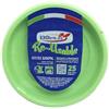 TEKHOME PIATTI PLASTICA 22cm iatti plastica colorati lavabili e riutilizzabili Rotondi per Compleanno,Festa, Matrimonio (VERDE, 100pz)