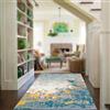 Taidianolp Tappeto Grande Salotto Moderno,Blue,200 x 300 cm,Blu verde acqua, azzurro, blu grigio, giallo astratto moderno,Tappeti Decorazioni Grandi Dimensioni Soggiorno,