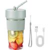 Generic Fresh Juice, frullatore portatile veloce, 350 ml, ricaricabile, frullatore portatile con design a cannuccia, per frullati e frullati, frullatore da viaggio personale con 6 lame, per palestra