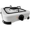 ESTO Fornello per GPL 1 Fuoco Portatile - No metano in Rete - Piano Cottura Compatto da Campeggio, Cucina Esterna, Alta Efficienza, Struttura Robusta, Ideale per Outdoor, Camping, Viaggi (2 Fuochi)