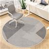 Odot Tappeto Sedia Ufficio Gaming Rotondo, Tappeto Salvapavimento Antiscivolo Protettore del Pavimento Tappetino per Sedia da Ufficio con Ruote per Parquet, Piastrelle (Stile lusso leggero 2,120cm)