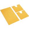 HomeLife - Set Tappeti Bagno 3 Pezzi Made in Italy, Giallo, 60x90 cm (Large), 45x60 (Medium) x 2, Moderni, Lavabili Lavatrice, Senza Antiscivolo