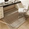 Odot Tappeto Sedia Ufficio Gaming Quadrato, Tappeto Salvapavimento Antiscivolo Protettore del Pavimento Tappetino per Sedia da Ufficio con Ruote per Parquet Pavimenti Duri (marrone,140x140cm)