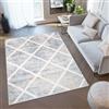 TAPISO Valley Tappeto Soggiorno Pelo Corto Design Moderno Motivo Astratto Geometrico Sfumato Quadrati Tonalità Blu Gray Salotto Camera Sala Ragazzi Ufficio Oeko-Tex 160 x 220 cm