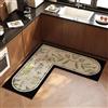 YongXinMY Tappetino da Cucina Angolare a Forma di L - Tappeto Antiscivolo in Fango di Diatomea Retro, 1 Pezzo Super Assorbente ad Asciugatura Rapida Lavabile Tappeto da Bagno per Lavello Bagno Cucina