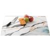 ALLboards Tagliere in vetro universale MARMO, AZZURRO E ORO 60x52cm