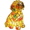 HEIBTENY Lampada luminosa a forma di cane labrador fatta a mano, con luce LED calda, luce da tavolo in resina per camera da letto, soggiorno o ufficio, per amanti dei cani e proprietari di animali