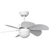 TECHBREY - Ventilatore da Soffitto Orion con Luce LED | Motore DC Silenzioso | 6 Velocità con Telecomando | Funzione Estate/Inverno | Timer 1/2/4/8 Ore, Bianco, Plastica