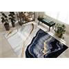 rugsx Tappeto esclusivo EMERALD Tappeto glamour, tappeto elegante per soggiorno, camera da letto, ufficio, guardaroba, Marmo blu scuro/oro 200x290 cm