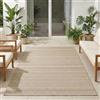 Carpetsale24 Tappeto da Esterno Beige 200x290 cm, Resistente agli Agenti Atmosferici & UV, Ideale per Cucina, Balcone, Terrazza, Soggiorno e Sala da Pranzo, Design Boho Scandinavo