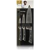 Cracco Set Di 3 Coltelli Vari Usi, 1 Chef / 1 Multiuso / 1 Per Verdura, In Acciaio Inox, Varie Misure, Linea Masterpro