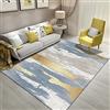 Tzvpsu Tappeto tappeti da cucina antiscivolo tappeti per camera da letto disegno di inchiostro astratto grigio blu giallo accessori salotto 50x80cm