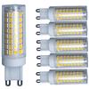 QLEE Lampadina dimmerabile G9 LED di mais bianco caldo 50W 60W lampadina alogena di ricambio 5W vintage forno mais lampadina per applique da parete soffitto lampadario casa (6 pezzi, G9 bianco tenue, 5 W)