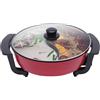Kozivmo Pentola da 1360 W Hot Pot 6 L Twin Hot Pot Shabu per fonduta cinese con coperchio e 5 livelli di regolazione della temperatura per 3-4 persone