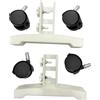 Oniissy Supporto per riscaldatore a infrarossi, 2 piedini per riscaldatori a infrarossi, supporto regolabile con ruote a 360 gradi, staffa riscaldante portatile (bianco)