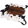 RCJCQSR 140 x 160 cm, in finta pelliccia, stampa di mucca, tappeto in finta pelle bovina, tappeto per decorare casa, sotto il tavolino da caffè, asilo nido a tema cowboy, stanza dei giochi a tema giungla