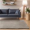 Interiyou Tappeto salotto a pelo alto Sofia - 240x340 cm Grigio Chiaro - Soffice e monocromatico - Lavabile e antiscivolo - Lungo morbido
