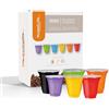 marketcaffe 1000 Bicchierini Plastica per caffè 80cc vari colori Bar macchina caffè (Multicolor) - Ideali per uso professionale e domestico, perfetti per eventi, feste, uffici, catering e distributori automatici.