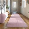 SIMPEX Tappeto Runner Rosa 80x250 cm Tappeto Lavabile a Pelo Corto, Antiscivolo e Morbido, Design Monocromatico Moderno per Camera da Letto, Cucina e Corridoio