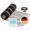 WARMON Riscaldamento elettrico da parete verticale: tappetino riscaldante Warmon Classic Light 100 W/m² con termostato, termostato: TS 50 digitale, dimensioni tappetino: 2,5 m²