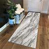 Siunwdiy Tappeto Cucina Passatoia Antiscivolo 3.8 Metri Grigio Tappeto Lungo per Cucina Lavabile Runner Disegno Marmo Tappeti Runner per Corridoio Soggiorno Camera100x380cm