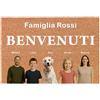 Social Crazy Tappeto zerbino personalizzato - Foto di famiglia - cocco naturale ideale per ingressi (Cocco Naturale, 90x60 cm)