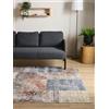 Interiyou Tappeto Vintage Gent - 300x400 cm Multicolore - Pelo corto design retrò per salotto, camera da letto, lavabile e antiscivolo, motivo stampato