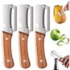 Gienslru 2025 New Multi-Functional Vegetable Peeler for Kitchen, Ultra Sharp Stainless Steel Cutters with Non-Slip Handles & Bottle Opener, Vegetable Peeler for Various Veg and Fruits (*3)