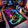 AAFUOO Tappeto da gioco 60x180cm 3D Anime Gamer Carpet, Tappeto stampato con graffiti al neon, Tappeto lavabile per bambini, camera da letto, soggiorno, sala giochi