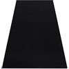 rugsx Tappeto moderno antiscivolo RUMBA per cucina, sala, corridoio, soggiorno, camera da letto, solido, nero 120x250 cm