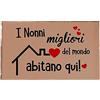 Generico I Nonni Migliori del Mondo Abitano Qui Tappeto in Feltro gommato per interni Personalizzato ADATTO AGLI INTERNI Idea Regalo Compleanno Natale Nuova Casa Assorbente Antiscivolo 50x70 Per Camere Entr