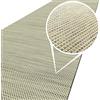 ANRO Tappeto per interni ed esterni, soffice e resistente all'acqua, per balcone e terrazza, anche per corridoio, imbottitura meteo-resistente, Dune, lavabile, 220 x 50 cm