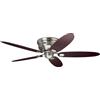 HUNTER FAN Ventilatore da Soffitto Low Profile 132cm per Interni, con Catena a Strappo, 4 Pale Intercambiabili Color Acero e Color Cioccolato, Ideale per Estate e Inverno, Modello 24372