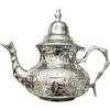 Horus Artesanía de Egipto Teiera tradizionale marocchina, argento con disegni incisi, 400 ml