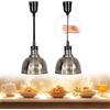 BOVDC Lampada Riscaldante per Alimenti, 250W Lampade Scaldavivande Cucina Regolabile, Lampade Riscaldante Cucina Sospeso 19 cm/25 cm per Ristoranti, Hotel a Buffet (Acciaio inossidabile-25cm,2 Pezzi)