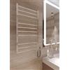 Elna-Service Elna Scaldasalviette Cromo - Elettrico 147W - 1005x530mm - Radiatore da parete in acciaio inox per casa - con termostato, timer e modalità Eco - IP44 - Lucido a specchio - Comfort per bagno e