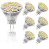 JSVSAL Confezione da 6 lampadine LED MR11 GU4 da 3 W, 9-24 V CA/CC, MR11, base a due pin, equivalente a lampadine alogene da 20 W/30 W, per illuminazione da incasso paesaggistica (bianco caldo/2700 K)