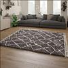 Paco Home Tappeto Salotto Pelo Lungo Tappeto Shaggy Scandinavo Frange Morbido Moderno Pelo Lungo, Dimensione:140x200 cm, Colore:Antracite