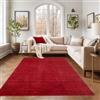 SIMPEX Tappeti a pelo corto, Unicolor - Monocroma, Tappeto Rosso, 200 x 290 cm, Tappeti in stile moderno, Tappeto soggiorno