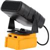 Cuifati Stufetta Elettrica Alimentata a Batteria, Piccola Stufa Portatile 200 W, Temperatura Costante, Ventola Elettrica per Auto, Piccolo Spazio, con 2 Livelli Regolabili, 2 Uscite