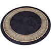 rugsx Tappeto lavabile MIRO 51360.802 Greco antiscivolo - nero/oro cerchio 80 cm