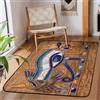 WowPrint Tappeto egiziano Horus Eye per soggiorno, 99 x 152 cm, papiro egiziano, per camera da letto, camera dei bambini, lavabile in lavatrice, antiscivolo, grande tappeto