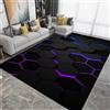 LOMDEM Gaming Room Rug,Tappeto da Gioco per Camera da Letto per Ragazzi, Tappeto Linee di luce Visione Illusione 3D, Flanella Tappeto Gaming Pavimento, Tappeto Sedia Gaming Adolescenti, 100x120 cm, Color 1